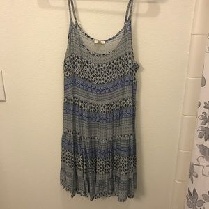 Floral blue baby doll dress